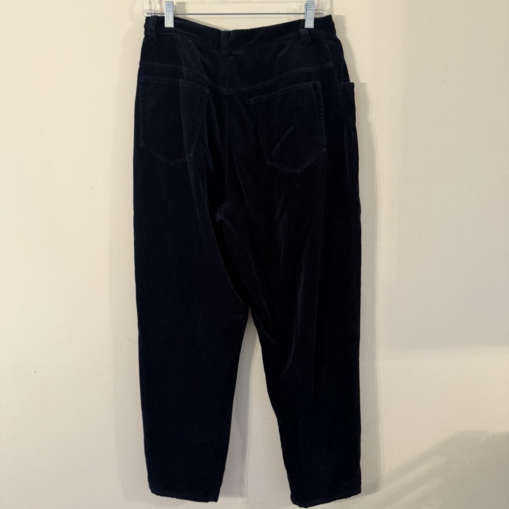 Y2K Lauren Jeans Co Ralph Lauren Womens Pants Size 12 Navy Velvet‎ Stretch - Picture 2 of 5